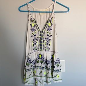 Anthropologie - Maeve - Embroidered peplum cami
